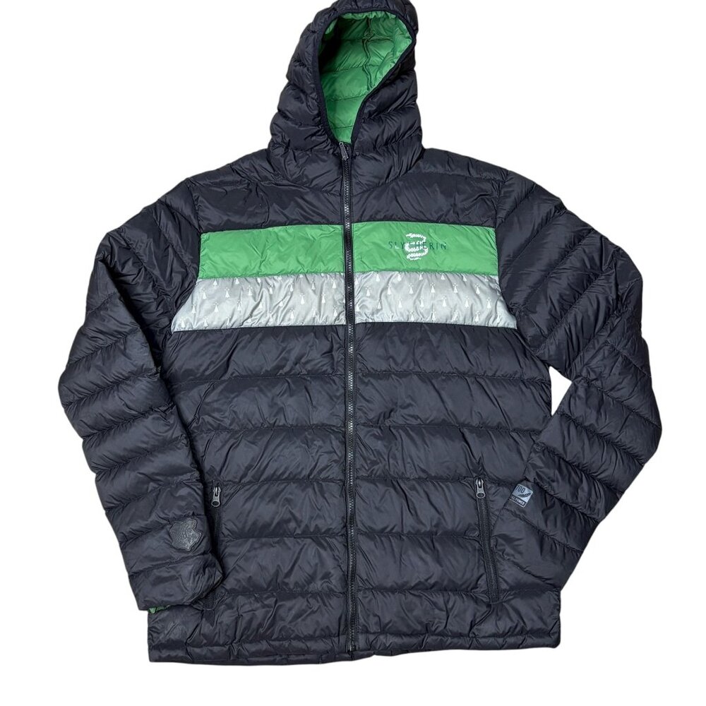 Harry Potter Down Puffer Coat Slytherin Mens Size Medium